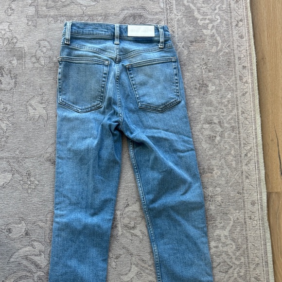 Re/Done Light Blue Distressed Skinny Jeans - Picture 4 of 5